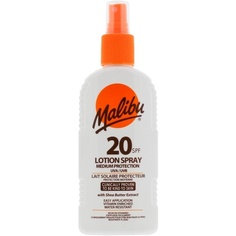 Sun Spf 20 Lotion Spray Солнцезащитный крем средней защиты с экстрактом масла ши 200мл, Malibu Malibu