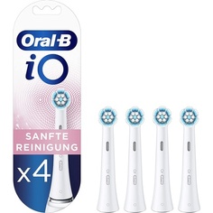 Сменные насадки для электрических зубных щеток Oral-B Io для бережной чистки, 4 шт. в упаковке с технологией Io, Oral B