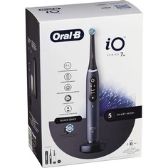 Электрическая зубная щетка Oral-B Io Series 7. 2 зубные щетки. 5 режимов чистки зубов. Магнитная технология. Дисплей и дорожный футляр. Дизайн: коричневый оникс., Oral B