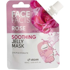 Rose Jelly Mask Успокаивающая маска и очищающее средство 2 в 1, 60 мл, Face Facts