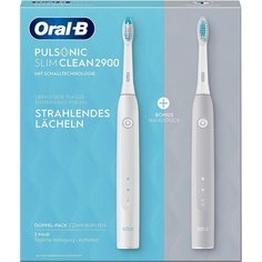 Электрическая зубная щетка Oral-B Pulsonic Slim Clean 2900 с 2 насадками и таймером, Oral B