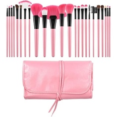 T4B Mimo Набор из 24 кистей для макияжа в футляре (розовый), Tb Tools For Beauty
