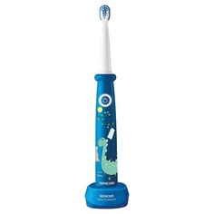 Soc 0910Bl Электрическая звуковая зубная щетка для детей со светодиодным индикатором батареи синим, Sencor