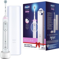 Умная чувствительная перезаряжаемая электрическая зубная щетка с питанием от батареи с ручкой, подключенной через Bluetooth, 5 режимов чистки, Oral-B