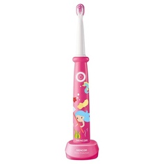 Soc 0911Rs Электрическая звуковая зубная щетка для детей со светодиодным индикатором заряда батареи розового цвета, Sencor