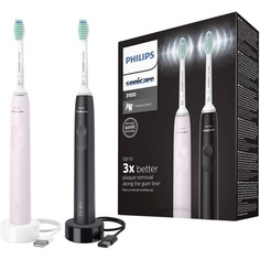 Электрическая зубная щетка Sonicare Series 3100 Hx3675/15, черная и белая, Philips