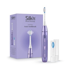 Зубная щетка Sonicyou Purple Sonic со сроком службы батареи 300 дней, Silk&apos;N Silkn