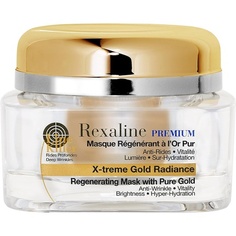 X-Treme Gold Radiance 24-каратная золотая маска с гиалуроновой кислотой 50 мл, Rexaline