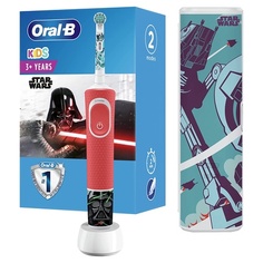 Vitality D100 Kids Электрическая зубная щетка «Звездные войны» для детей с дорожным футляром, Oral B