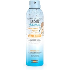 Прозрачный солнцезащитный спрей для детей для влажной кожи, 250 мл, Isdin