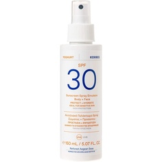 Йогурт Spf30 Солнцезащитный спрей-эмульсия для лица и тела 150 мл, Korres