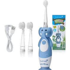 Wildones детская электрическая аккумуляторная зубная щетка «Слон» 1 ручка 3 головки щетки USB-кабель для зарядки для детей от 0 до 10 лет, Brush-Baby