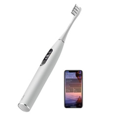 Электрическая зубная щетка X Pro Elite Smart Mute Sonic с 3 режимами отбеливания и быстрой зарядкой на 35 дней использования — серая, Oclean