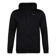 Куртка Nike Therma Full-length zipper Cardigan Training Hooded Jacket Black, черный