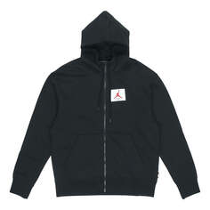 Куртка Air Jordan Flight Fleece Cardigan hooded Casual Sports Jacket Black, черный Nike
