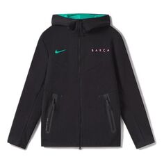 Куртка Nike Tech Pac Barcelona Full-length zipper Cardigan hooded Jacket Black, черный
