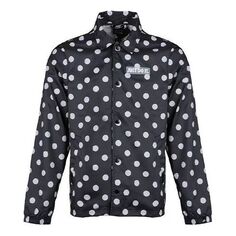 Куртка Nike Loose polka dots Printing Woven Shirt Tops Jacket Black, черный