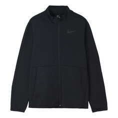 Куртка Nike DRI-FIT logo Colorblock Stand Collar Knit Training Jacket Black, черный