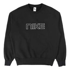 Толстовка Men&apos;s Nike Alphabet Logo Round Neck Pullover Loose, черный