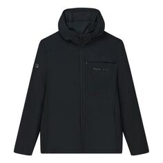 Куртка Men&apos;s FILA Athletics Athleisure Casual Sports Knit Hooded Long Sleeves Jacket Dark Black, черный