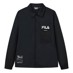 Куртка Men&apos;s FILA Alphabet Logo Athleisure Casual Sports Jacket Black, черный