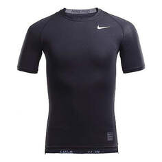 Футболка Nike Pro Cool T-shirt &apos;Black White&apos;, черный