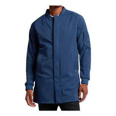 Куртка Nike Sleeve Zipper Pocket Detail Solid Color Stand Collar Jacket Men&apos;s Blue, синий