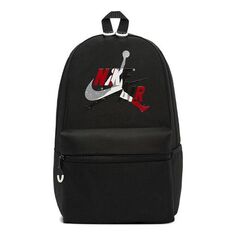 Рюкзак Air Jordan Flying Man Colorful Logo Splash Ink Schoolbag Backpack Black, черный Nike