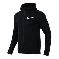 Куртка Nike large swoosh zipped hooded jacket &apos;Black&apos;, черный