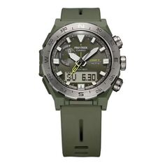 Часы Casio Pro Trek Mountaineering Analog-Digital Watch &apos;Green Metallic&apos;, черный Y-3