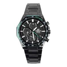 Часы CASIO Male EDIFICE Japan / South Korea Fashion Solar Powered Mens Black Analog, черный