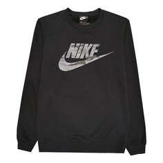 Толстовка Nike camouflage front logo long sleeves sweatshirt &apos;Black&apos;, черный