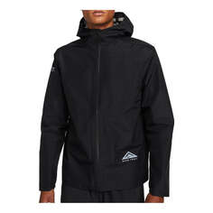 Куртка Men&apos;s Nike GORE-TEX Solid Color Alphabet Printing Zipper Hooded Jacket Black, черный