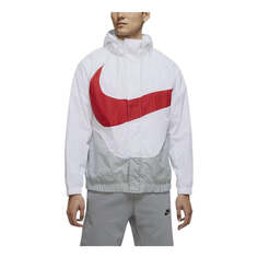 Куртка Nike Large Swoosh Zipped Jackey &apos;White Red&apos;, белый