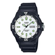 Часы Casio Retro Fashion Analog Classic Pointers Watch &apos;Black White Green&apos;, черный