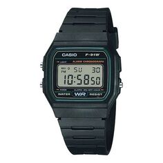 Часы CASIO Waterproof Unisex Mens Black Digital, черный