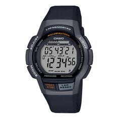 Часы CASIO Waterproof Sports Shockproof Mens Black Digital, черный