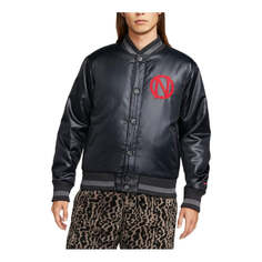 Куртка Nike Alphabet Pattern Single Breasted Stay Warm Long Sleeves Jacket Men&apos;s Black, черный