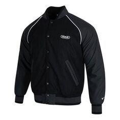 Куртка Nike Baseball Collar Raglan Sleeve Long Sleeves Jacket Men&apos;s Black, черный