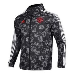 Куртка adidas MUFC Windbreakr Soccer/Football Manchester United Zipper Hooded Jacket Black, черный