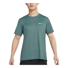 Футболка Nike Pro Dri-FIT Logo Printing Round Neck Pullover Short Sleeve Green, зеленый
