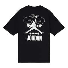 Футболка Air Jordan Alphabet Round Neck Short Sleeve T-Shirt Unisex Black, черный Nike