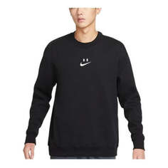 Толстовка Nike swoosh smile sweatshirt &apos;Black&apos;, черный