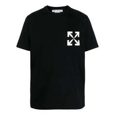 Футболка Men&apos;s OFF-WHITE SS22 Arrow Printing Short Sleeve Black T-Shirt, черный