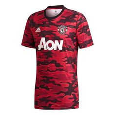 Майка adidas Manchester United Soccer/Football Training Sports Jersey Short Sleeve T-shirt 20-21 Season Red, красный
