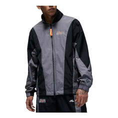Куртка Air Jordan Colorblock Embroidered Zipper Jacket Men&apos;s Gray Black, черный Nike