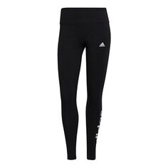 Спортивные штаны (WMNS) adidas W Lin Leg logo Printing Sports Tight Gym Pants/Trousers/Joggers Black, черный