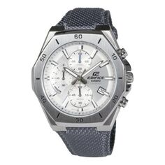 Часы Men&apos;s CASIO Edifice Fashion Business Classic Three Eyes Octagonal Dial Gray Watch Mens Analog, серый