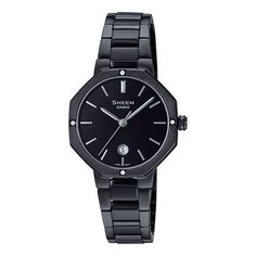Часы Casio Sheen Analog Watch &apos;All Black&apos;, черный