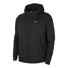 Куртка Men&apos;s Nike Small Logo Solid Color Hooded Track Jacket Black, черный